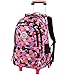 Produktbild Vbiger Trolley Rucksack Schulrucksack Trolley Schultrolley 6 Räder Schulranzen Mädchen Groß Trolley Schultasche Wasserdichter Rucksack mit Rollen für Mädchens Teenager und Kinder Schwarz