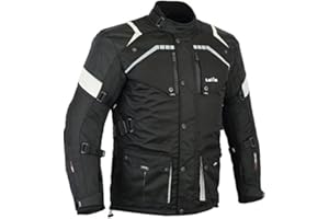 LOVO - Chaqueta Moto Hombre 4 Estaciones 3/4 - Cazadora de Moto con Protecciones CE - Impermeable y Transpirable para Verano e Invierno