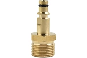 SQUAREZHENBO M22 Hochdruckreiniger Stecker auf Schnellanschluss Schlauchadapter Massives Messing Einlass und K-Serie Ausgangskupplung passt für Kärcher für Nilfisk für Bosch Elektrische Gartenwerkzeuge