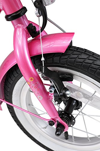 BIKESTAR® Premium Kinderfahrrad für sichere und sorgenfreie Spielfreude ab 3 Jahren ★ 12er Classic Edition ★ Flamingo Pink & Diamant Weiß - 8