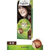 Palette Kalıcı Doğal Renkler 4-0 Amber Kahve Sa&ccedil; Boyası
