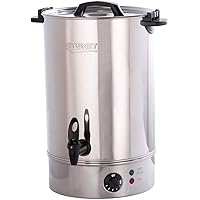 Burco 20 Litre Cygnet Water Boiler, Manual Fill, MFCT1020, 9 heat Settings, Easy Clean, Safety Cut Out, 120 Cups