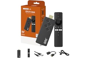QIAKEFE Smart TV Stick, Android 13, Compatibile per Chromecast, WiFi,HDMI,H.264,HEVC H.265,Bluetooth, Netflix,Youtube, con telecomando vocale,H313 quad-core,4K Ultra HD (2+16G+controllo vocale)