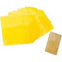 Allein 44Pcs Gelbsticker Gelbtafeln, Beidseitig Gelbtafeln Gewächshaus, Gelbe Fliegenfalle, Klebende Fliegenfalle, Gelb…