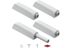 Push to Open Aimant Porte Placard Jiayi 4 Pièces Loquet Magnetique Push Open Poussoir Placard Fermeture Magnétiques pour Armoire Systeme Push to Open Amortisseur Tiroir