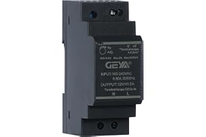 GEYA DIN-skenmonterad omkopplingsomkopplare nätaggregat, AC100 V-240 V till DC12 V (GPHDR-30W-12V-2A)