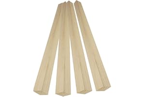 LOKIH Palo De Madera De Paulownia Cuadrada Palos Cuadrados De Madera Puede Usar Estas Varillas para Hacer Muchos Adornos Artesanales,20mmx20mmx500mm(4pcs)