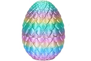 FVGYITG 3D Printed Dragon Egg, Realistic Movable Dragon Figures, Articulated Crystal, Surprise Easter Eggs for Family, Friends and Children