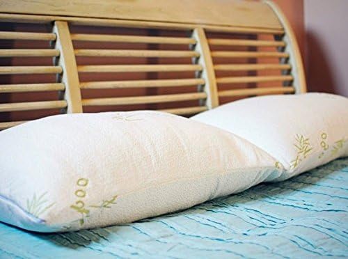 Original Bamboo Shredded Memory Foam Pillow with Removable Hypoallergenic Pillow Cover Case, Queen