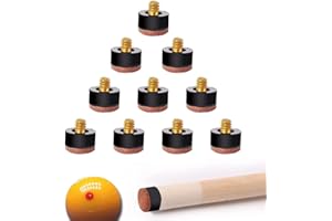 ‎CUHZA CUHZA Billard Queue Spitzen 20 Stück 12 mm, Billard Queue Tipps Set, Ersatz Schraub-Tipps, Harte Billard Queue Spitzen Messing Schraub-ersatz Tipps für Billardstöcke Snooker Pool Queues, Braun