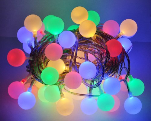 LED PARTYLICHTERKETTE 10m BUNTE LEDs 50er LICHTERKETTE - 5