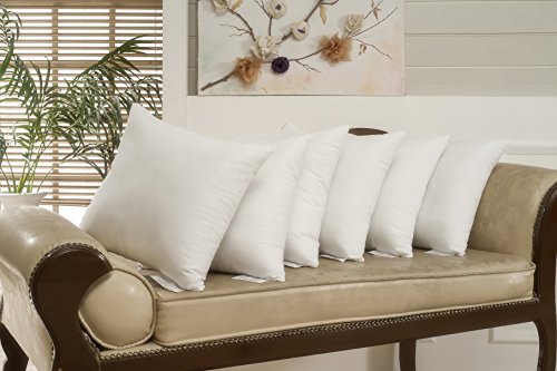 Merino-Betten 6er Set Füllkissen Innenkissen 40 x 40 cm Modell Easy mit Reißverschluss