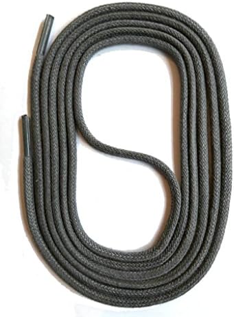SNORS - Shoelaces - WAXED ROUND LACES GREY 90cm 35.4" 2-3mm, Replacement shoelaces strings