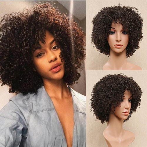 Party Queen - Peluca de pelo sintético para mujer, color marrón oscuro, suave, resistente al calor, 4#, para mujeres negras