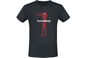 PIROIT Générique Depeche Mode Walking in My Shoes Homme T-Shirt Manches Courtes Noir XXL