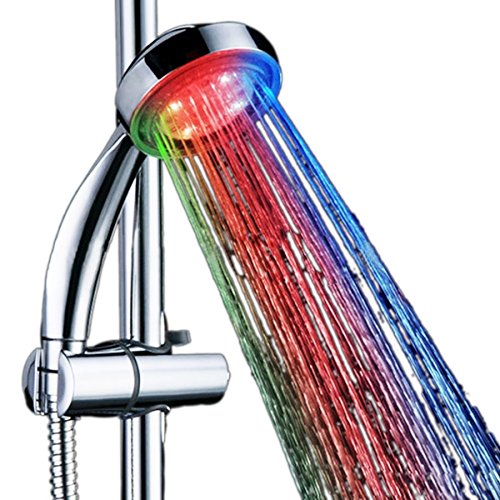 SANVA 7 Farbe LED Duschkopf Duschbrause Brausekopf mit Licht Farbwechsel Automatic - 2