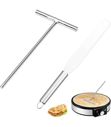 Shuoteng Lot de 3 épandeurs et spatules en acier inoxydable en forme de T - Épandeur à crêpes en acier inoxydable et nylon - Kit de spatule en silicone - Épandeur à Shuoteng Lot de 3 épandeurs et spatules en acier inoxydable en forme de T - Épandeur à crêpes en acier inoxydable et nylon - Kit de spatule en silicone - Épandeur à