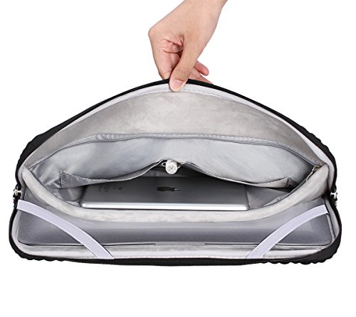 iCozzier 15-15,6 Zoll Diamantstil handliche Hülle für Asus Acer HP Lenovo Dell Samsung Toshiba Chromebook Macbook Ultrabook Laptop Notebook Computer – Schwarz - 2