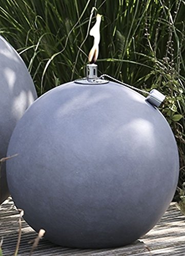 Preisvergleich Produktbild Öllampe Globe Magnesia, grau gewischt D. 30 cm
