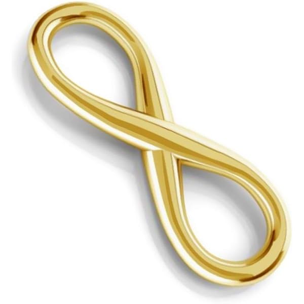 5 Connettori A Forma Di Infinito In Argento 925 | 22mm Per DIY Gioielli - 5
