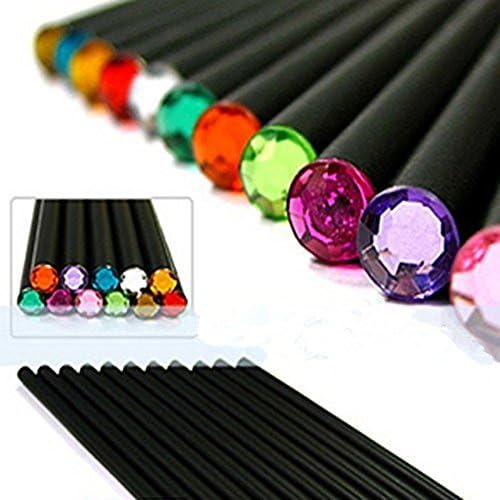 Drawing Pencils/Art Pencils/Sketch Pencils Set, Black Wood-Cased, Beautiful Shining Crystal Tips, Alliswell # 2 HB (12 Count) - Birthday Gift Idea/Back To School Supplies