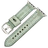 MAIKES Für Apple Watch Armband 44mm 42mm 38mm 40mm, Uhrenarmband Ersatzarmband für iWatch Series 4/3/2/1 (Band for Apple Watch 44mm, Green+Silver Buckle)