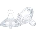 Nuby Fast Flow Anti-Colic Bottle Teats, Easy Latch, Soft Flex Silicone, Breast Like Teats, Pack of 2