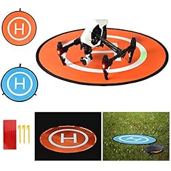 BelleStyle Drone Landing Pad, 75 cm Imperméable et Pliable Piste Atterrissage Drone Tapis D'atterrissage Drone pour RC Drones Helicopter, Drones PVB, DJI Mavic Pro Phantom 2/3/4/Pro, 3DR Solo & Plus