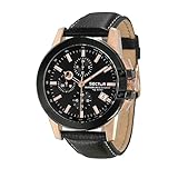 SECTOR Herren Chronograph Quarz Uhr mit Leder Armband R3271797002