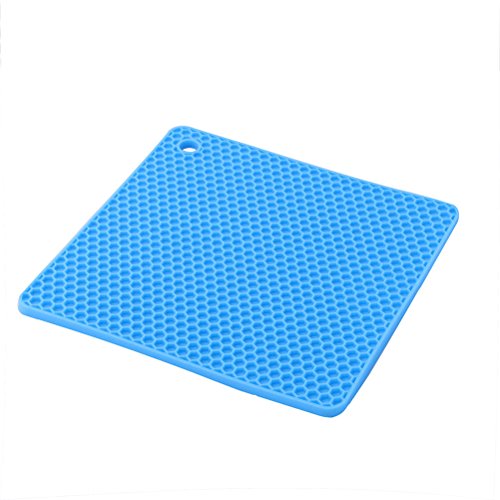 flintronic Silikon Topfuntersetzer / Topflappen, Küche Silikon-Matte Rutschfeste, Hitzebeständig bis zu 230°C, Geschirrspüler Sichere für Topflappen, Topfhalter, Topfschoner, Deckelöffner,4 Pcs - 7