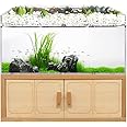 Betta Fish Tank Aquarium Kit Acrylic Material Separate Filter Box Mini Desktop Small Fish Tank with Water Pump Self Filtering Circulation Ecosystem,for Betta Fish and Guppies (Brown)