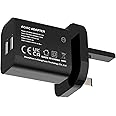 5V 2.4A 12W 2 Ports Black USB Charger, UK Usb Plug, USB-A Output, 100V-240V Input, for Phone, Tablet, Speakers