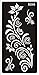 HENNA STENCILS TEMPLATE TATTOO SELF ADHESIVE Set Flower 10 Sheets- single use, suitable for Henna Tattoo Glitter Tattoo and Airbrush Tattoo