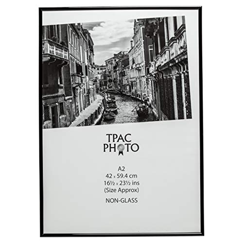 The Photo Album Company A2MARBL - Telaio con cornice per poster / foto / diplomi, colore nero, formato A2, 42 x 59 cm