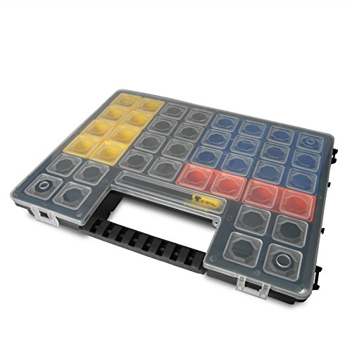 3 Stück Organizer, Sortierboxen in drei Größen aus robustem Kunststoff. Mit herausnehmbaren Schalen für Kleinteile. Topp für Haushalt, Werkstatt & Garage! - 5