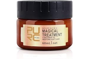 CGIFY Magical keratin Hair Treatment Mask 5 Seconds Hair Root Repair 60ML Nourishing Soft Hair Tonic Keratin Hair Scalp Treatment, Recover Elasticity & lustrous & Soft Hair