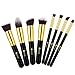 BESTOPE® 8PCs Makeup Brushes Cosmetic Make up Brushes Set Foundation Blending Blush Eyeliner Face Powder Brush for Girls (Black Gold)