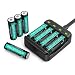 Produktbild RAVPower Batterieladegerät Akku Ladegerät USB für AA/AAA und AA Batterien NI-MH Wiederaufladbar (1.000 Zyklen, 8er Pack)