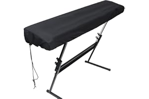 MEMOFYND 1 funda impermeable de teclado de piano electrónico de 88 teclas, cubierta de poliéster con cierre de cordón