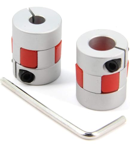 Askoppeling 8-10 Mm – Aluminium Spiraalkoppeling Voor Stappenmotor, 3D-printer En CNC – 25x30 Mm – Dempend En Nulspeling