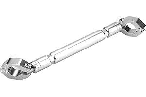 KIMISS Barra de equilibrio Barra de manillar de motocicleta Barra transversal universal para manillar de motocicleta de 22 mm(PLATA)