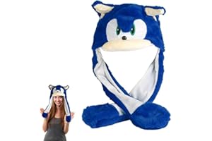 REYOK Sombrero Lindo Peluche Orejas de Cartoon,Suave y Divertido Sombrero de Animal con Orejas Móviles para Saltar Moverse Hacia Arriba y Abajo Con Orejas Sombrero para Hombres y Mujeres Fiesta Maquillaje