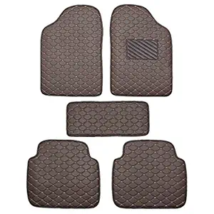 AutoFurnish 2D Premium Leatherette Universal Passenger Car Mats - Coffee