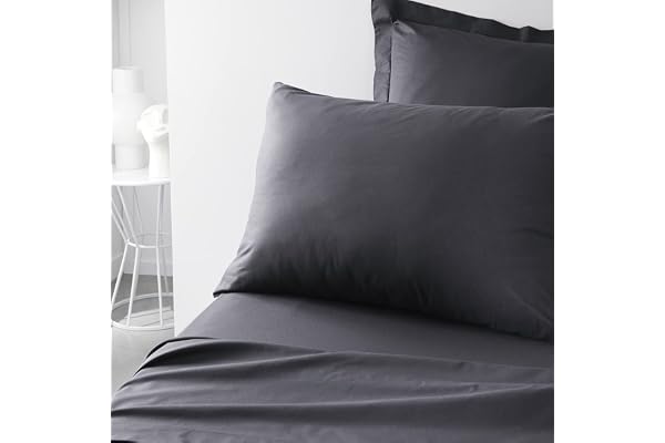 TODAY Essential - set med 2 örngott 50 x 70 cm, 100% bomull, kol