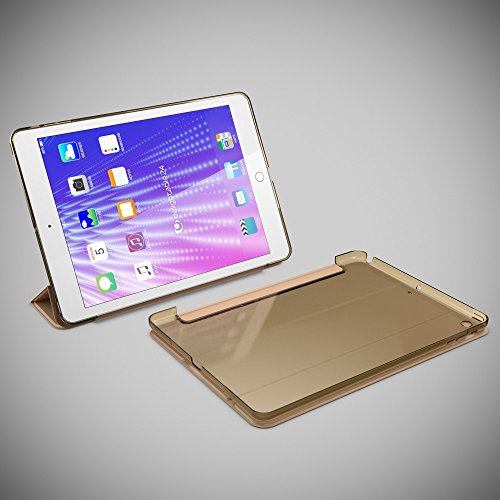 Apple iPad Air 1 Hülle Smart-Case von NICA, Ultra-Slim Cover Dünne Tablet Schutzhülle, Kunst-leder Hardcase Multi-Ständer Tasche, Display-Schutz & Backcover Flip-Case Klapphülle Sleeve – Gold - 6