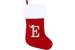 GOXAEEE Christmas Stocking Personalised Santa Stocking 45 cm Large Christmas Stockings Christmas Tree Fireplace Hanging Ornaments Gift Holder Christmas Decorations for Christmas Tree and Home (E)