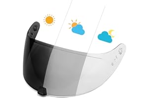 PSLER Visera de Casco para Exo R420(NO compatible con R520) Visera Tintada para Casco Motocicleta Accesorios de Repuesto(Fotocromático)