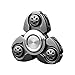 Produktbild KONKY Finger Hand Spinner Legierung Fidget Stress Reliever Fokus Spielzeug mit Fast Bearing und glatte Oberfläche, EDC Tri Spinner Angst Relief Helfer für Kinder Erwachsene ADD, ADHD und Finger Training Tool, Schwarz