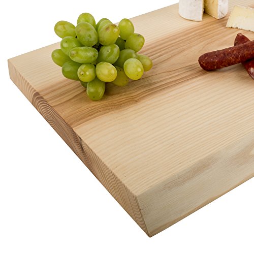 Schwarzwald Massivholz Schneidebrett JAMIE XXL 50 cm, Esche mit natürlicher Baumkante - 8