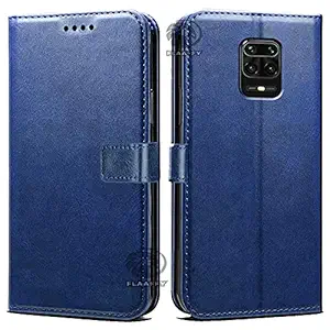 FLAAFFY Leather Finish Flip Back Cover for Redmi Note 9 pro max | Inside Pockets &